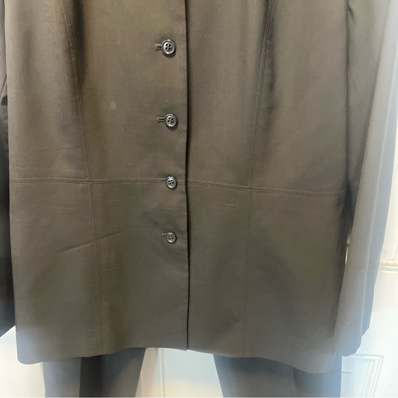 Ann Taylor Blazer Pant Suit Set Black Size 4 Pants 6 Jacket Fully Lined - Picture 4 of 9